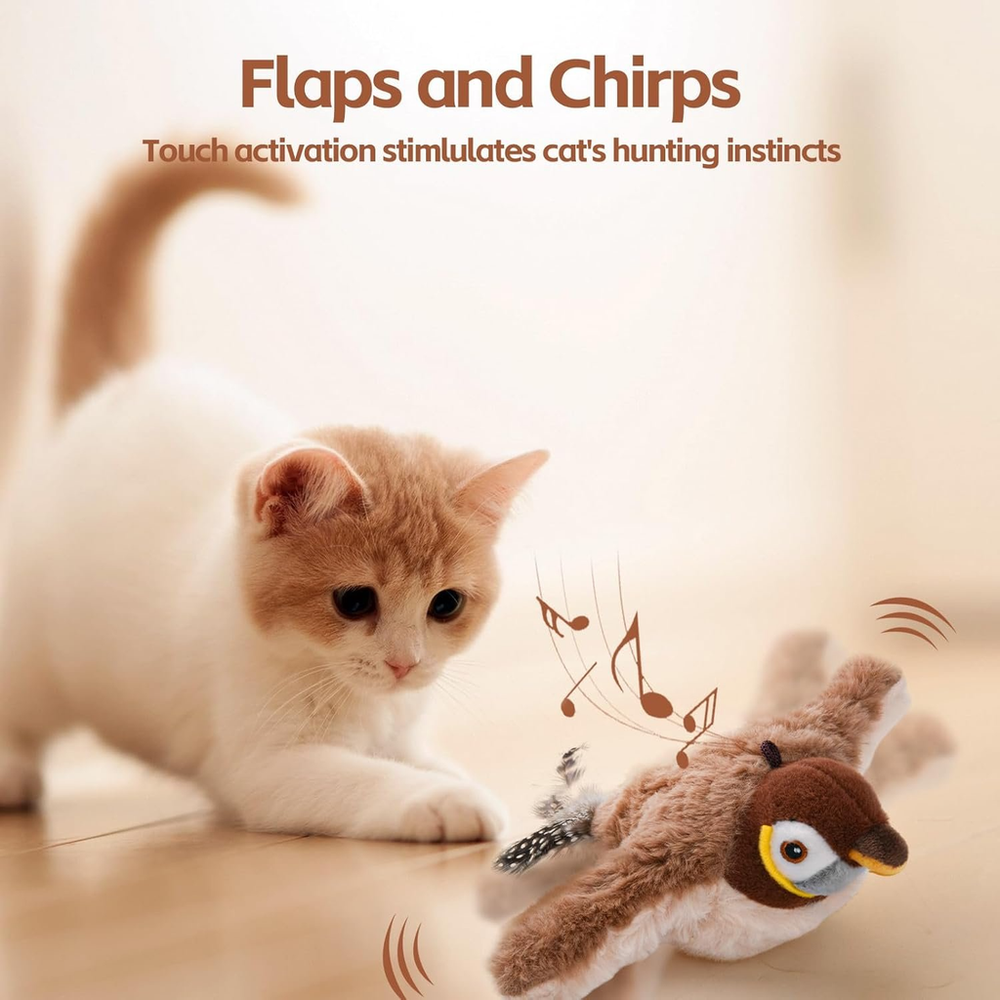 🔥🐾Interactive Chirping Bird Cat Toy